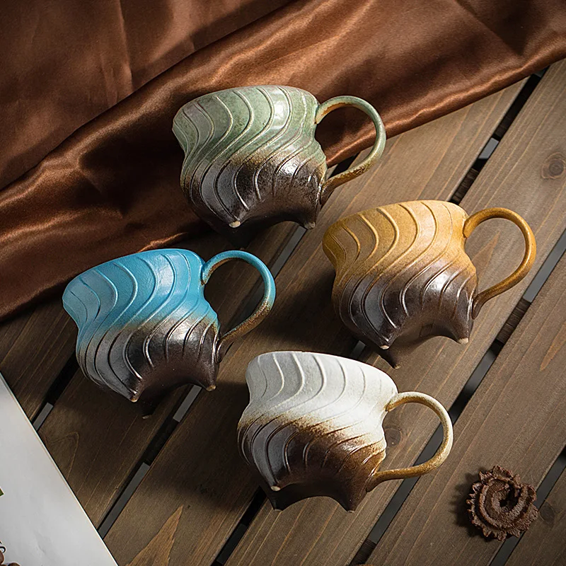 

Retro Ceramic Household Coffee Cup Creative Glass Mug Breakfast Cup