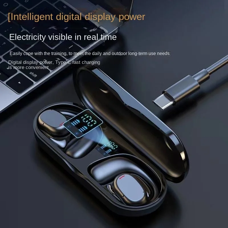 New Hanging Ear Wireless Bluetooth Headset Digital Noise Cancellation High Sound Quality Not Into The Ear Sports Game Headset