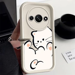 Sleek Black and White Cat Design Phone Case - New Sky Eye Collection for Redmi 10C 4G (037 - White)