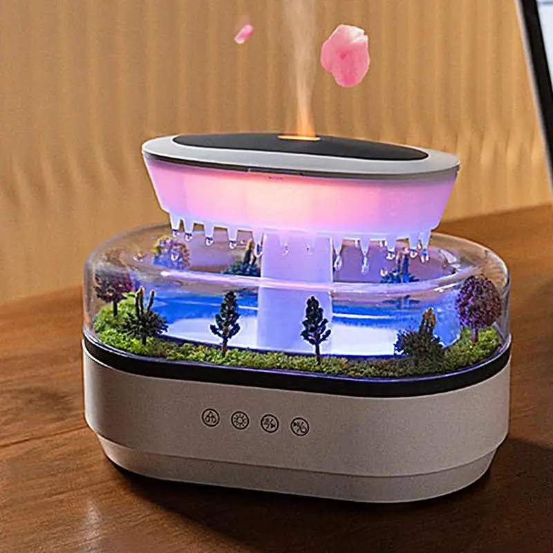Raindrop Oils Diffusers For Home Trees Aromatherapy Oil Diffuser Water Drip Humidifier Air Humidifier Diffuser With 7 Color