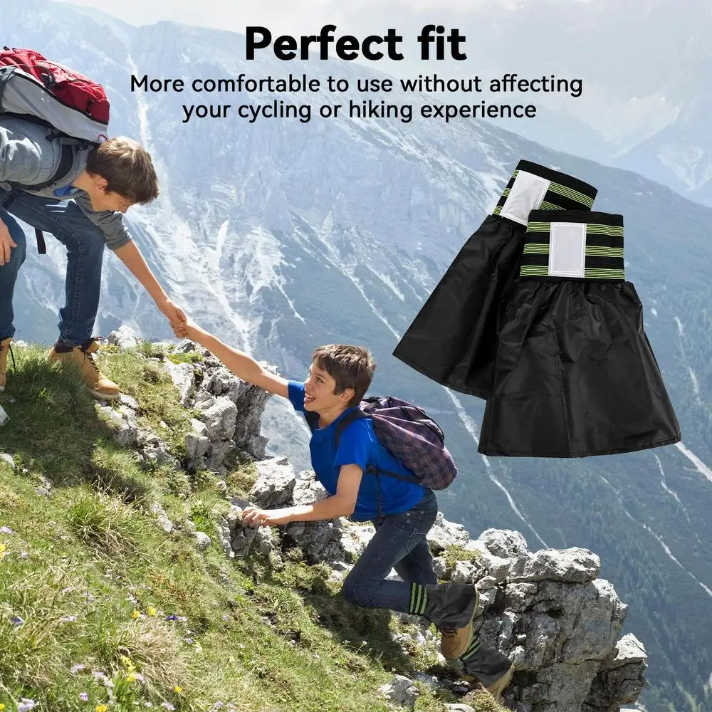 Beinmanschetten für Herren, Trail-Gaiter, niedrige, wasserdichte, atmungsaktive Stiefel-Gaiter, verlängerte Schnee-Gaiter, verstellbare Passform für Radfahren und Wandern – Detail 5