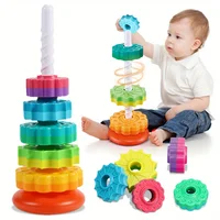 Early Education Toys, Colorful Toys, Rotating Rainbow Tower, Birthday Gifts for Children, Holiday Surprises 1