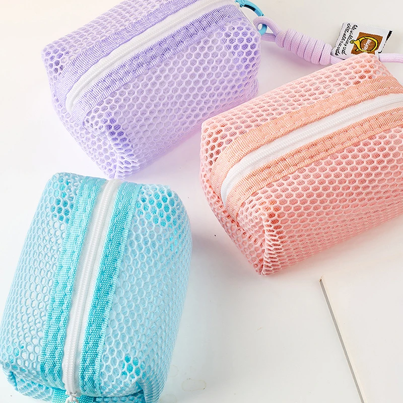 Mini-Netztasche mit Reißverschluss – Mehrzweck-Kosmetiktasche, tragbare Geldbörse, Reise-Organizer für Kleinigkeiten – Detail 6