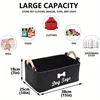 1pc Felt Pet Toy Box, Dog Toy Box, Storage Basket Chest Organizer For Organizing Pet Toys, Blankets, Leashes And Food 2