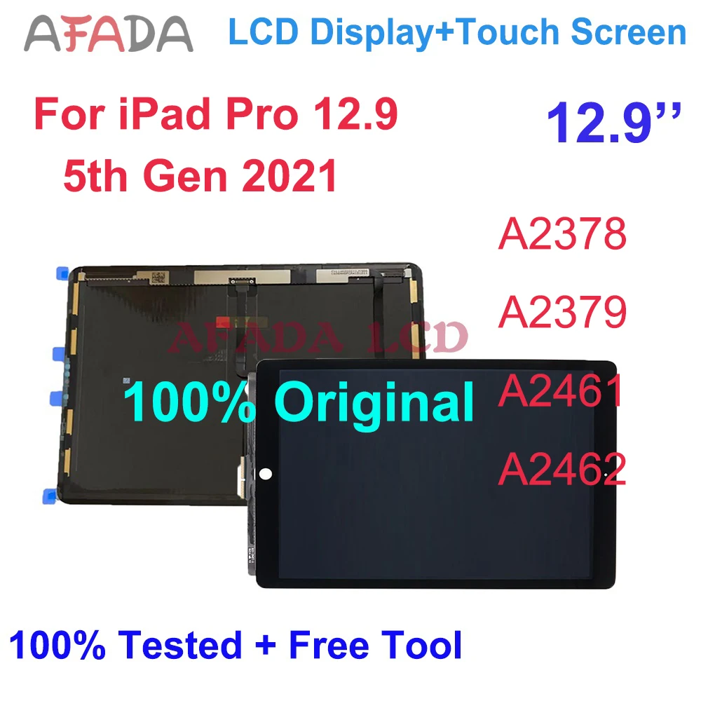

12.9" Original LCD For iPad Pro 12.9 5th Gen 2021 LCD A2378 A2379 A2461 A2462 LCD Display Touch Screen Digitizer Assembly Tools
