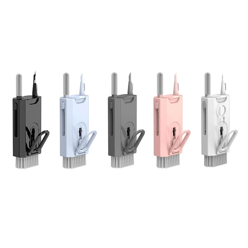 WISH Eight In One Computer Cleaning Brush Kit Keyboard Earphone Earbuds Clean Tool Set Headset Keyboard Cleaner Keycap Puller Ki