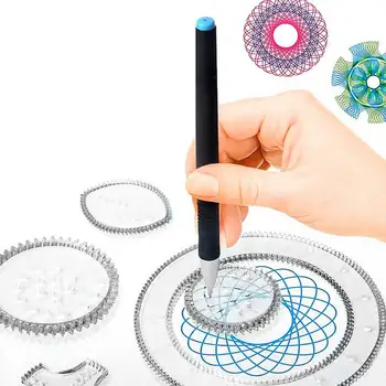 Geometric Drawing Template Measuring Ruler Geometrical Ruler Drawing Tool Graffiti Pattern Ruler Set For Kids Drawing Helper 2