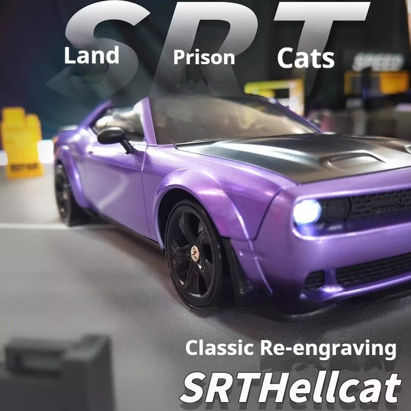 Professional RC remote control car four-wheel drive high-speed drift racing car dedicated charging racing car Dodge Hellcat 4