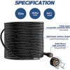 High Pressure Pipe Cleaning Hose Drain Cleaner Pipe for Karcher K2-K7/HD/HDS Universal Pipe Sewer Cleaning Set Rotating Nozzles 2