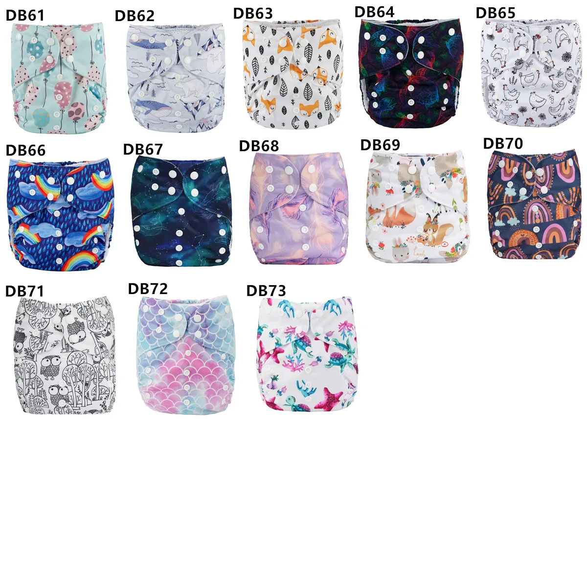 [sigzagor]10pcs 2 To 7 Years Old Big Cloth Diapers Nappy Pocket