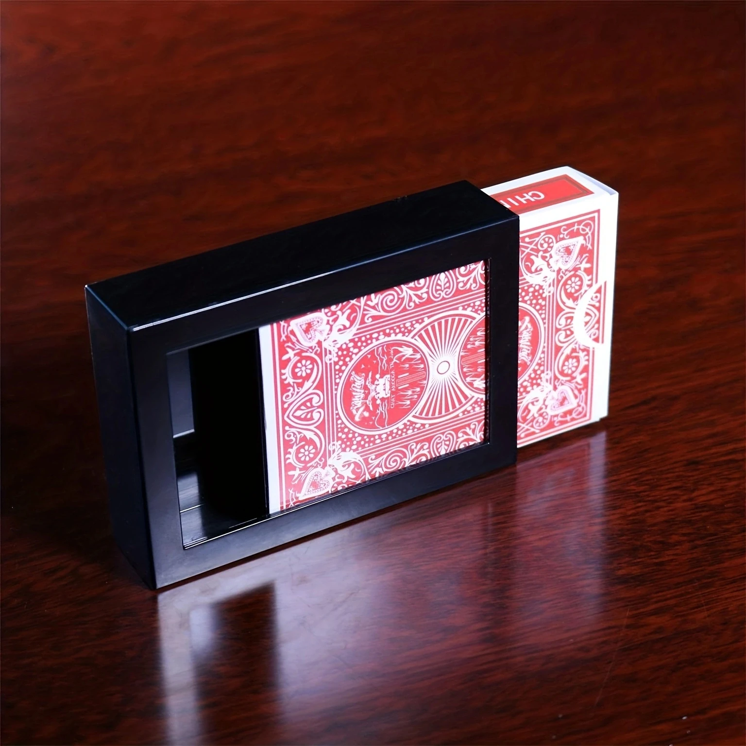 Kupper Magic Tricks Deck의 디럭스 배니싱 카드 상자 사라지는 카드 케이스 Magia Close Up  Illusions Gimmicks Mentalism Props-Freehip.co.kr