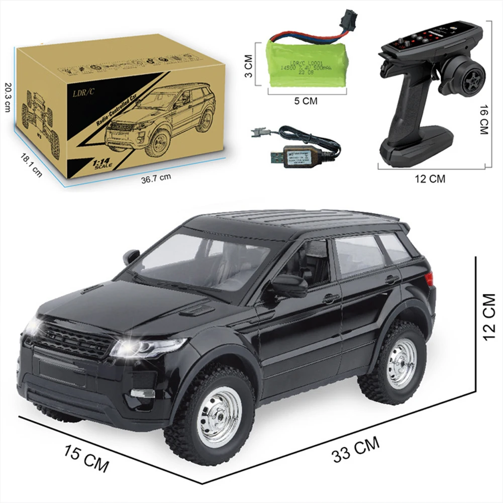 LD1299 1/14 풀 체중계 2.4G RC 자동차, 3CH 4WD 등반 차량 장난감, RC SUV 모델, 남아 여아 생일 크리스마스 선물