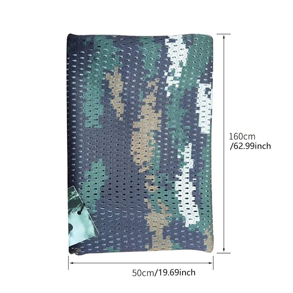 Tactical Scarf Outdoor Camouflage Mesh Net Scarves Camo Scarves Sport Sniper Face Veil Wargame Camping Hunting Cycling 6