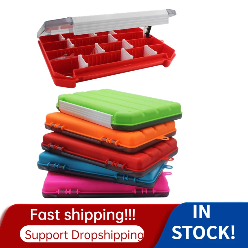 Fishing Tackle Box Storage Tray with Removable Dividers Fishing Lures Hooks  Case Soft Bait Lure Hooks Accessories Pesca Tool