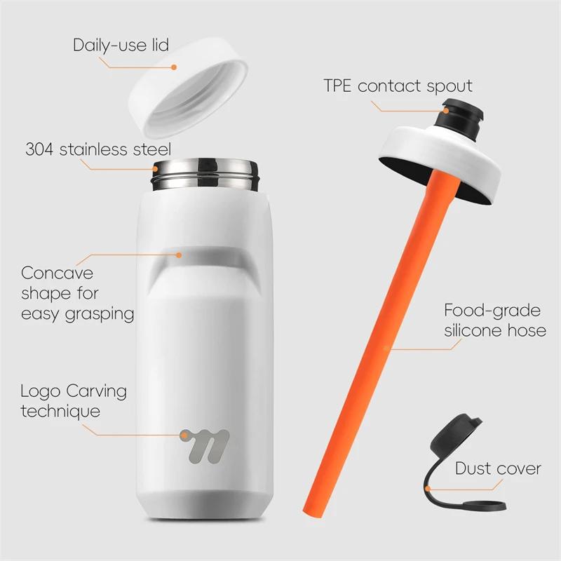 WEST BIKING Stainless Steel Insulated Sports Water Bottle 550ml Cycling Thermos Bottle Keep Cold&Hot Gym Portable Thermal Kettle view 2