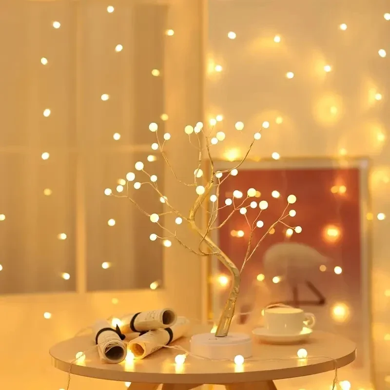 36 LED Pearl Tree Lamp for Tabletop Home and Bedroom Decoration Battery USB Operated Night Light with Soothing Ambient Light