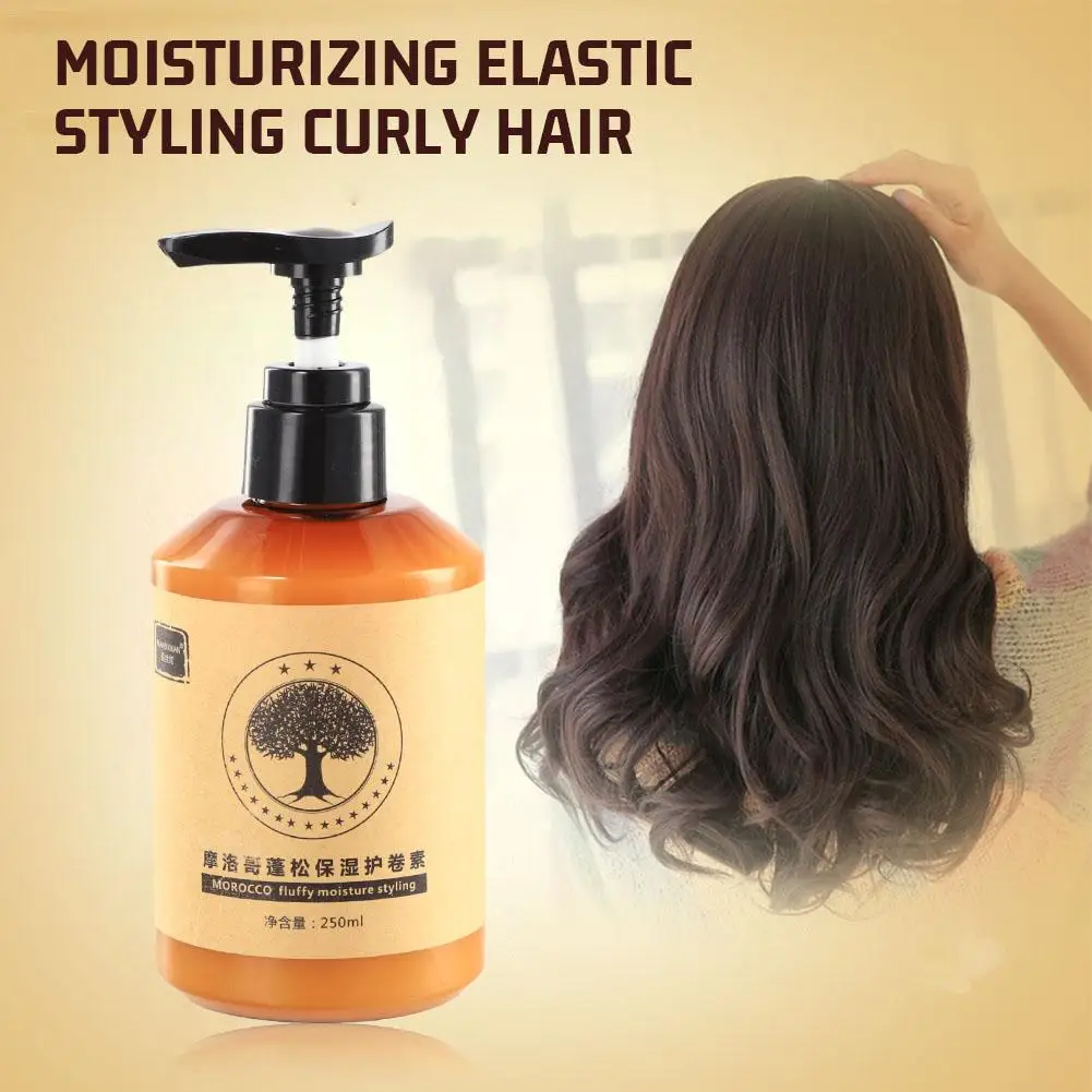 Moroccan Volume Moisturizing Elastic Styling Curly Elast Styling Cream Hair Moisturizing Lasting Hydrating Long Moroccan St N2X6