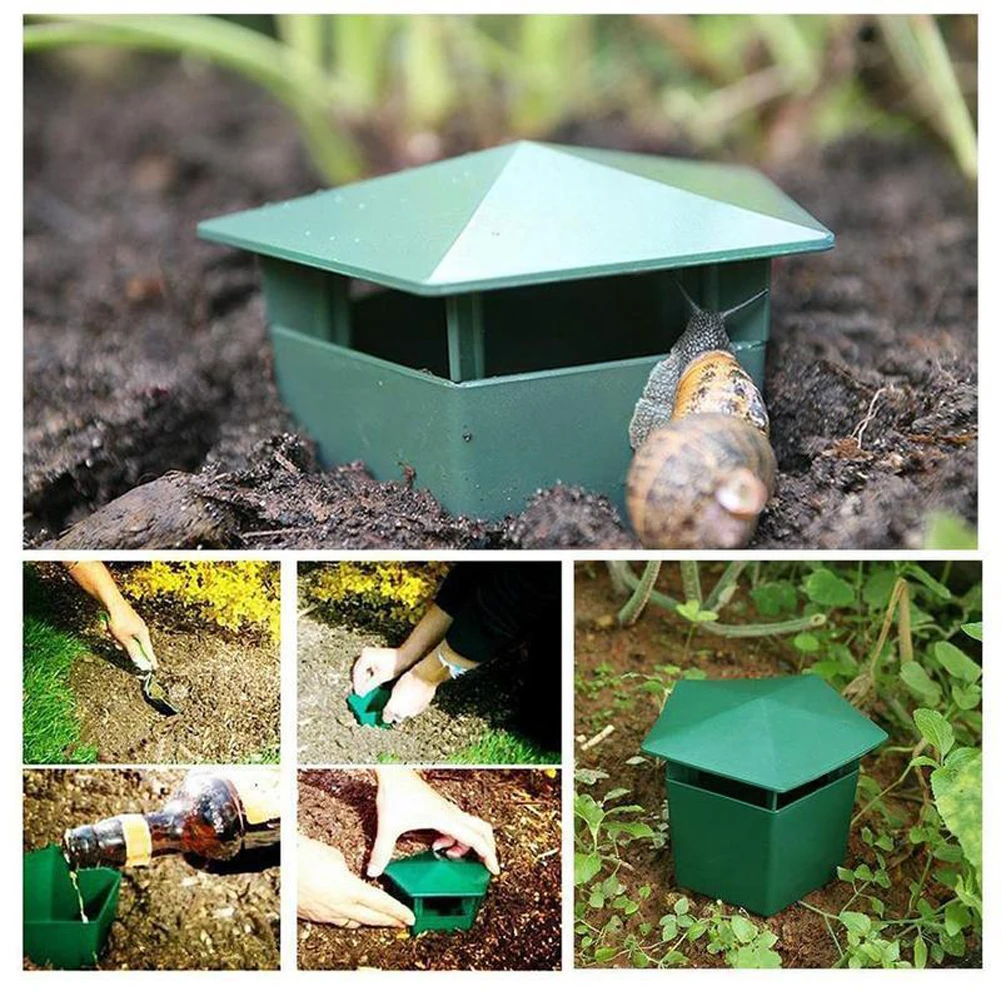 5/10/20Pcs Beer Snail Traps Eco-Friendly Snail Catcher Cage Safe Trap Catcher Box Destroyer Plant Protection