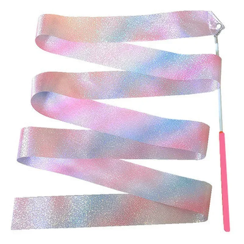 Gymnastics Ribbon Gymnastics Streamer Rod 2M/4M Rhythmic Gymnastics Ballet Streamer Dance Rainbow Stick Training