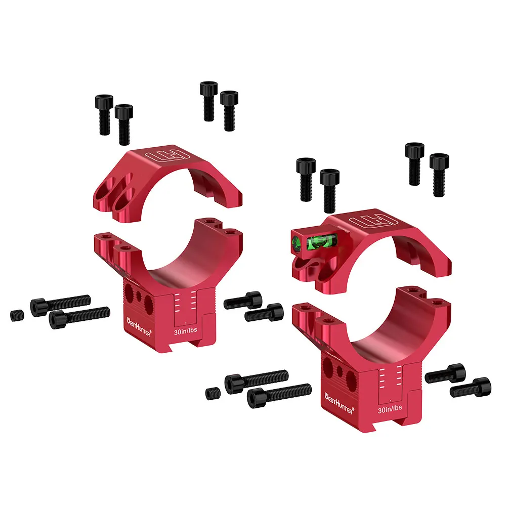 WestHunter Optics MOA And Height Adjustable Dovetail Mounts Dia 30MM Or 34MM Adjust Elevation Scope Rings Fit 11mm Rail
