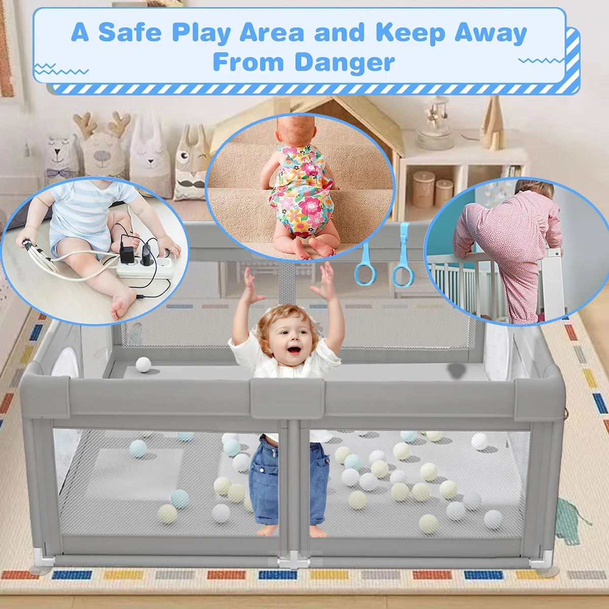 Indoor Baby Safety Playpen 3