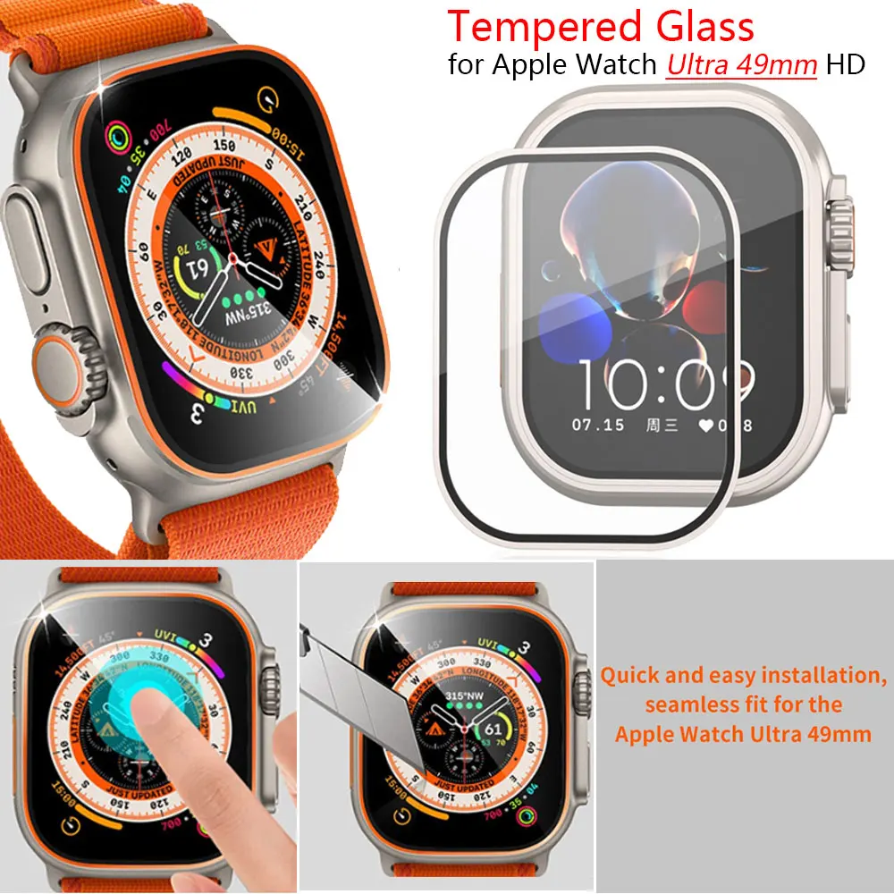 Tempered Glass for Apple Watch Ultra 49mm HD Screen Protector Anti