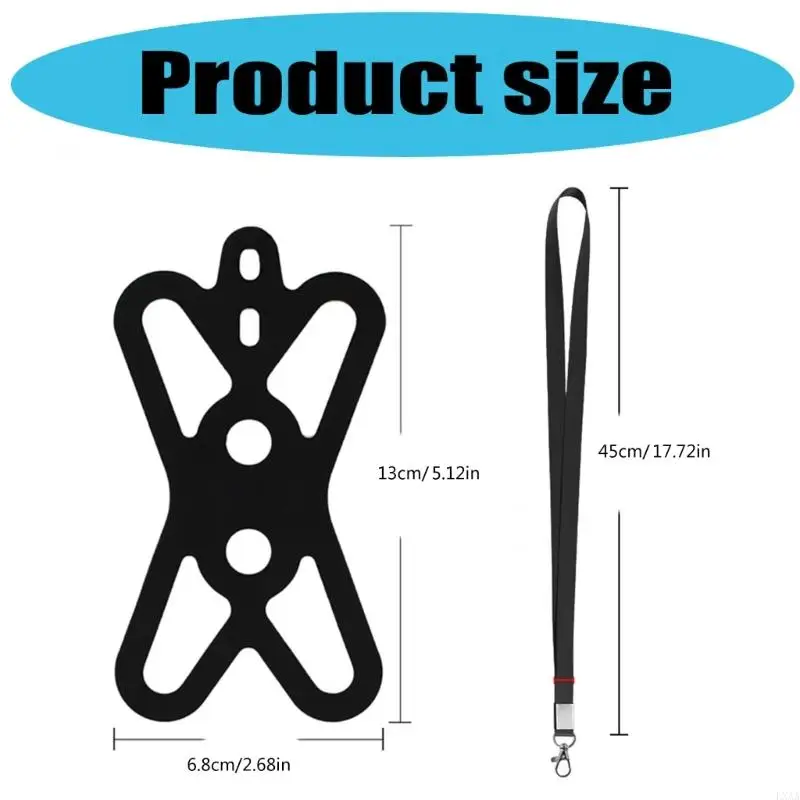 휴대전화용 LXAA 조정 가능한 휴대전화 매는 밧줄 실리콘 코드 넥 스트랩 45cm
