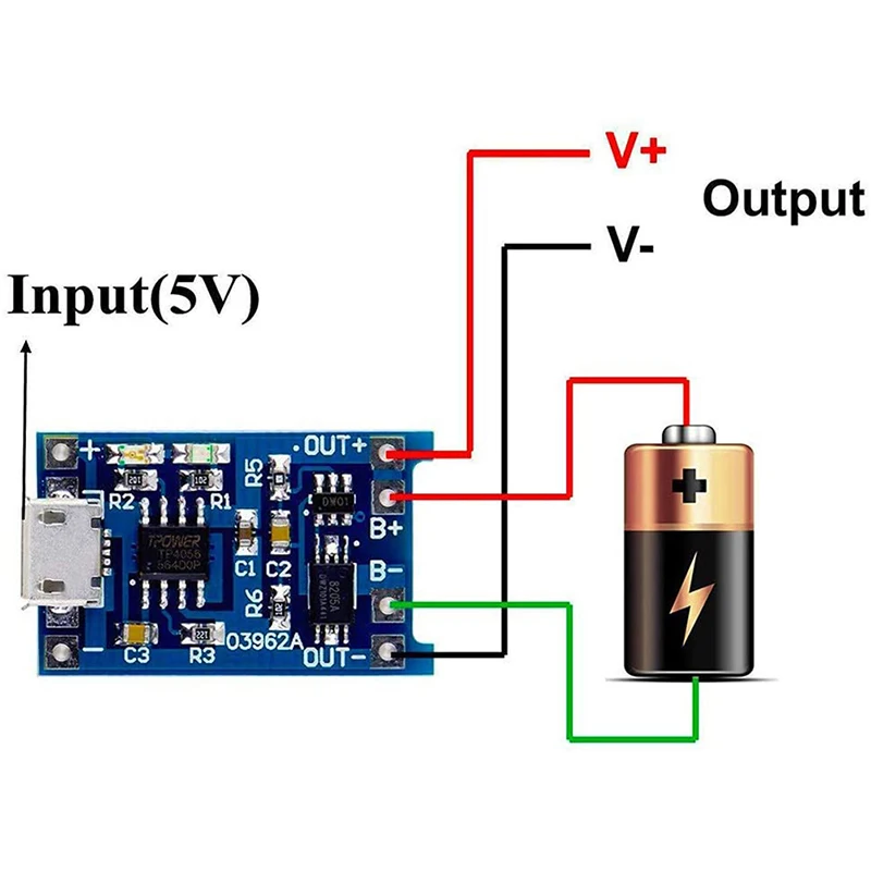 5 PCS 5V 1A TYPE-C Micro USB 18650 TC4056A Lithium Battery Charging Board TP4056