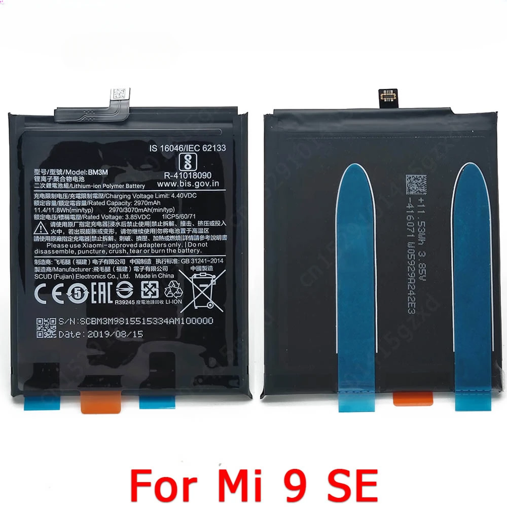 Replacement Battery For Xiaomi Mi9 Se Mi 9se Bm3m Rechargeable Phone  Battery 3070mah - Mobile Phone Batteries - AliExpress