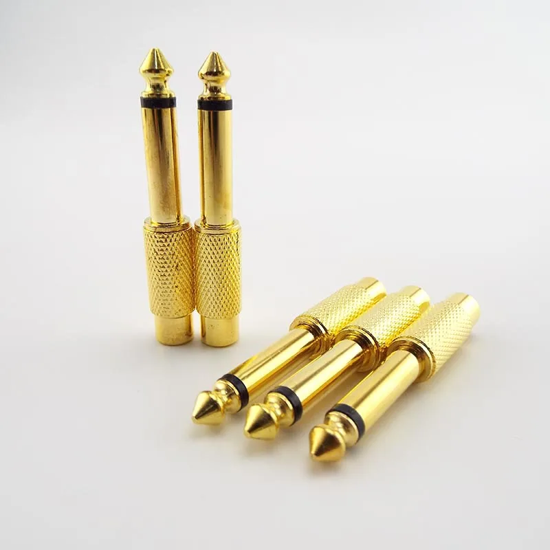 Золотой Аудио Адаптер 6,35 мм 1/4 