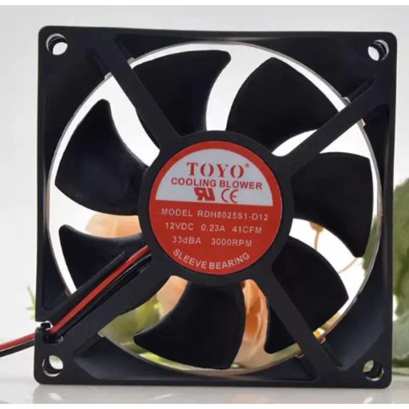 

Новый охлаждающий вентилятор для TOYO RDH8025S1-D12 8025, 12 В, а, 8 см, вентилятор охлаждения шасси с контролем температуры, 80x80x25 мм