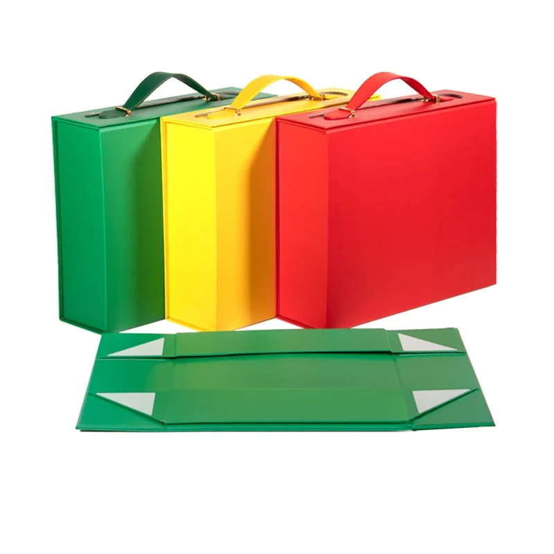 10 Teile/los Große Handheld falten Box Gedruckt Kleidung Verpackung Box Schuhkartons Geschenk box Mit Griff