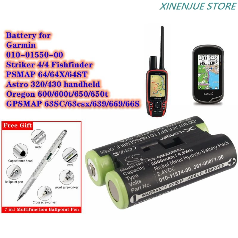 Garmin Striker GPS Navigator Battery 010-11874-00