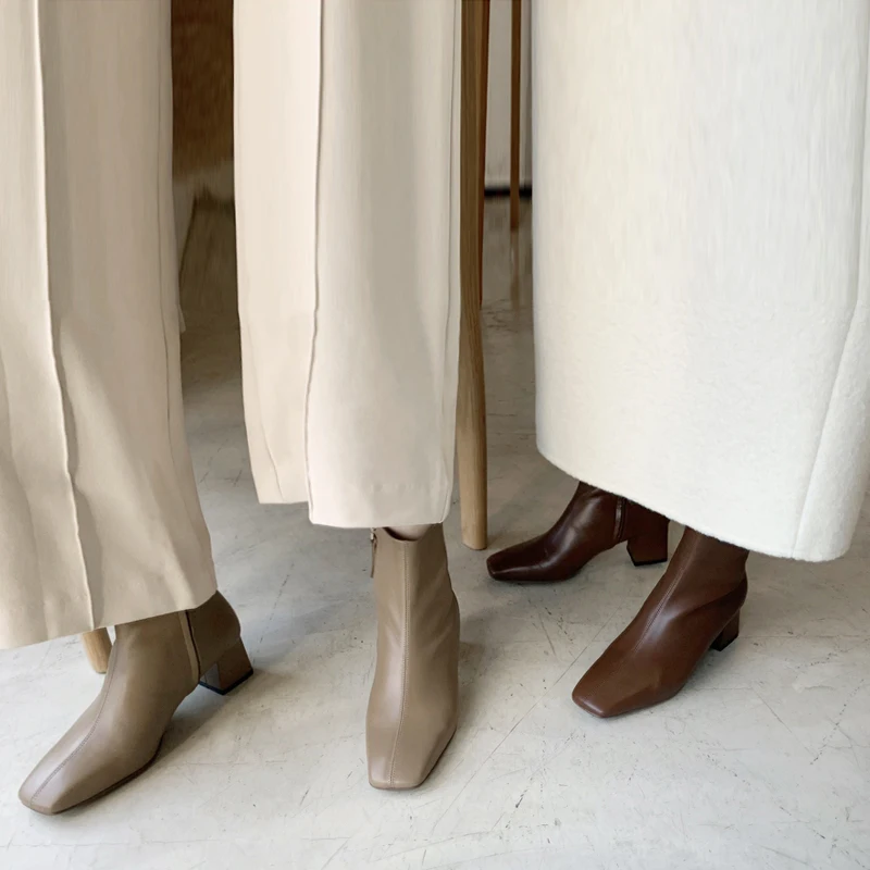 Enkellaarsjes voor dames, elegante hak, enkellaarzen, met
