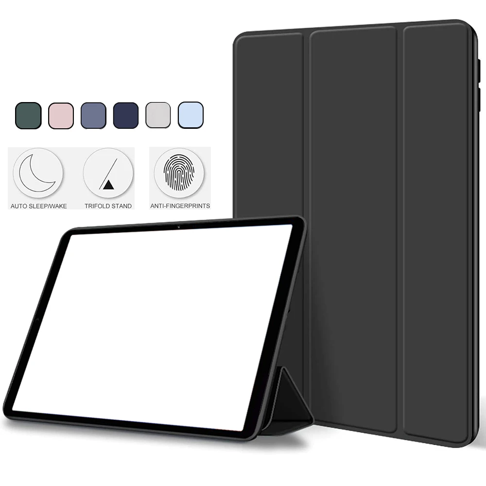 Trifold Stand Smart Cover with Pencil Holder and Soft TPU Back, Auto Sleep/Wake