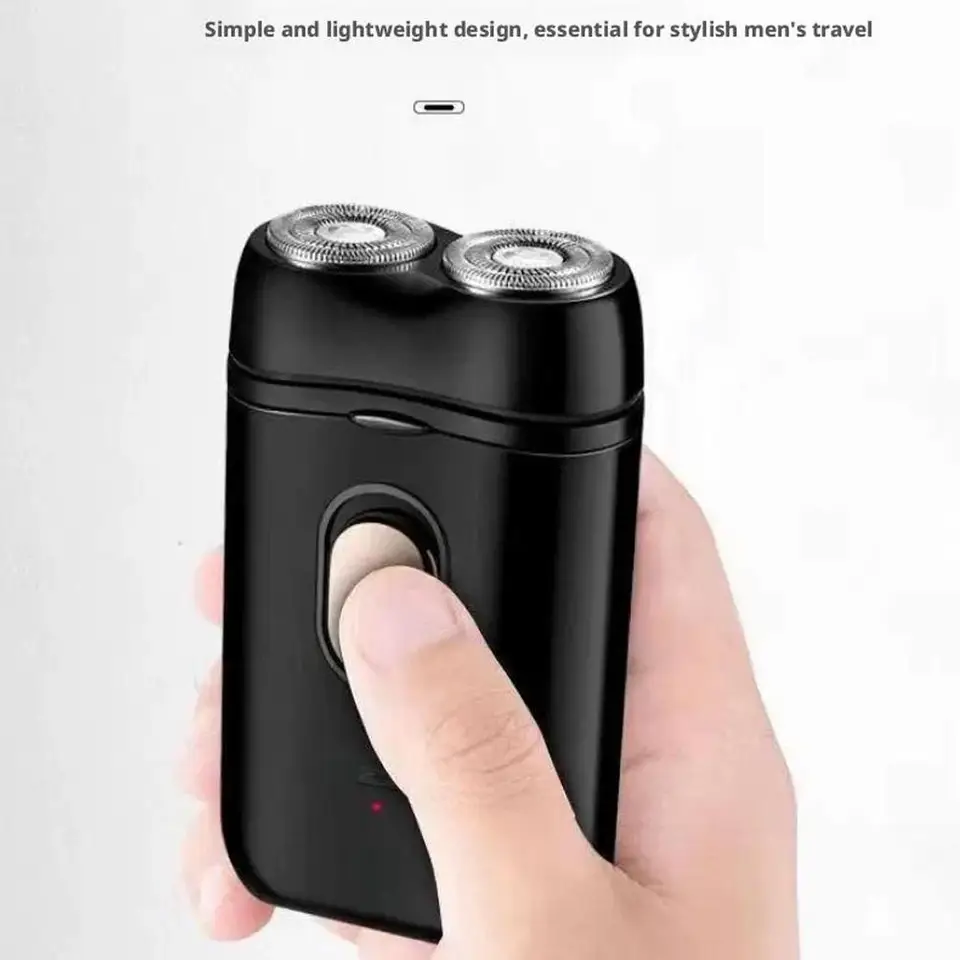 Shaving Tool Usb Rechargeable Portable Electric Shaver For Men Waterproof Mini Travel Rotary Razor_voghion.com