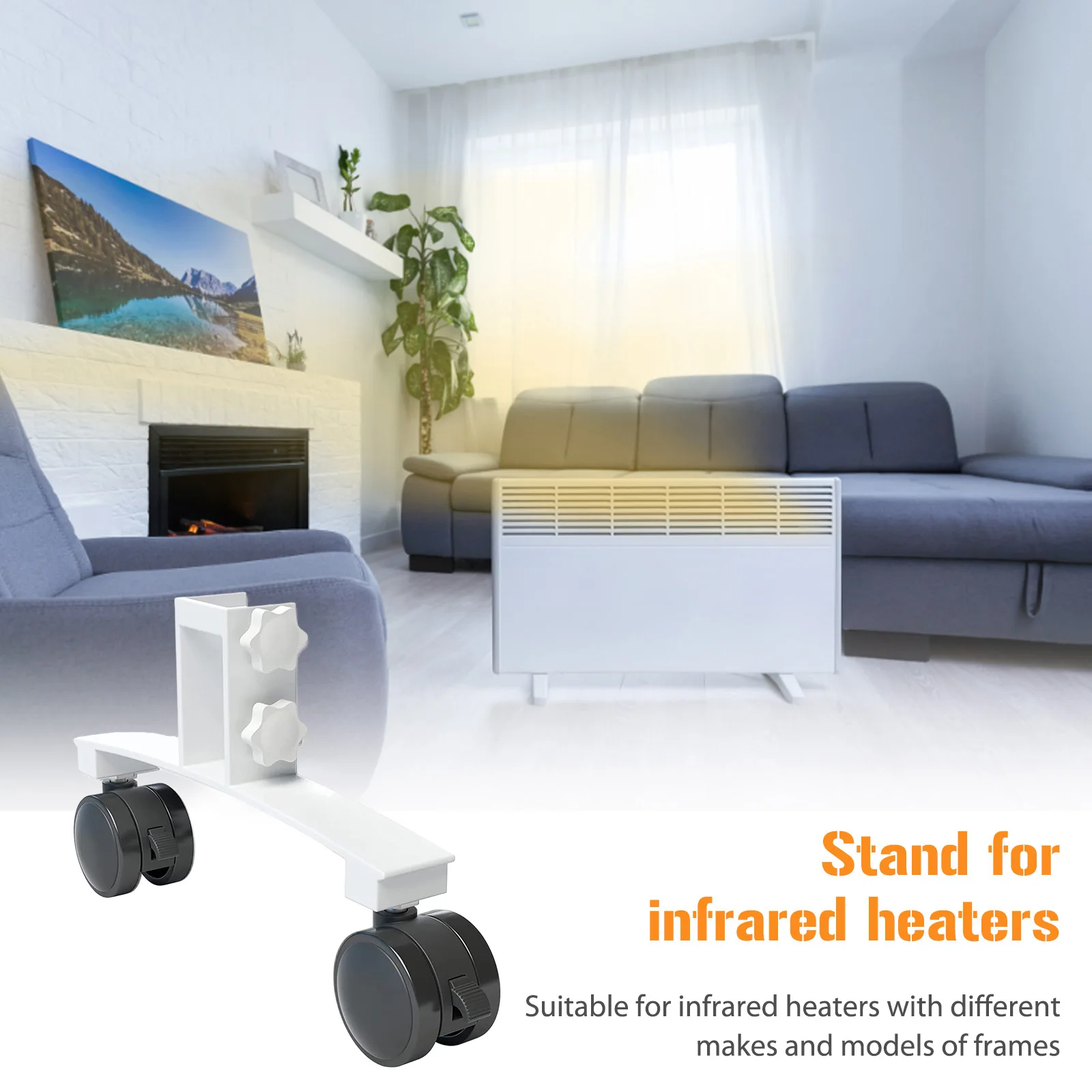 Metal Infrared Heater Base Brackets with Wheels