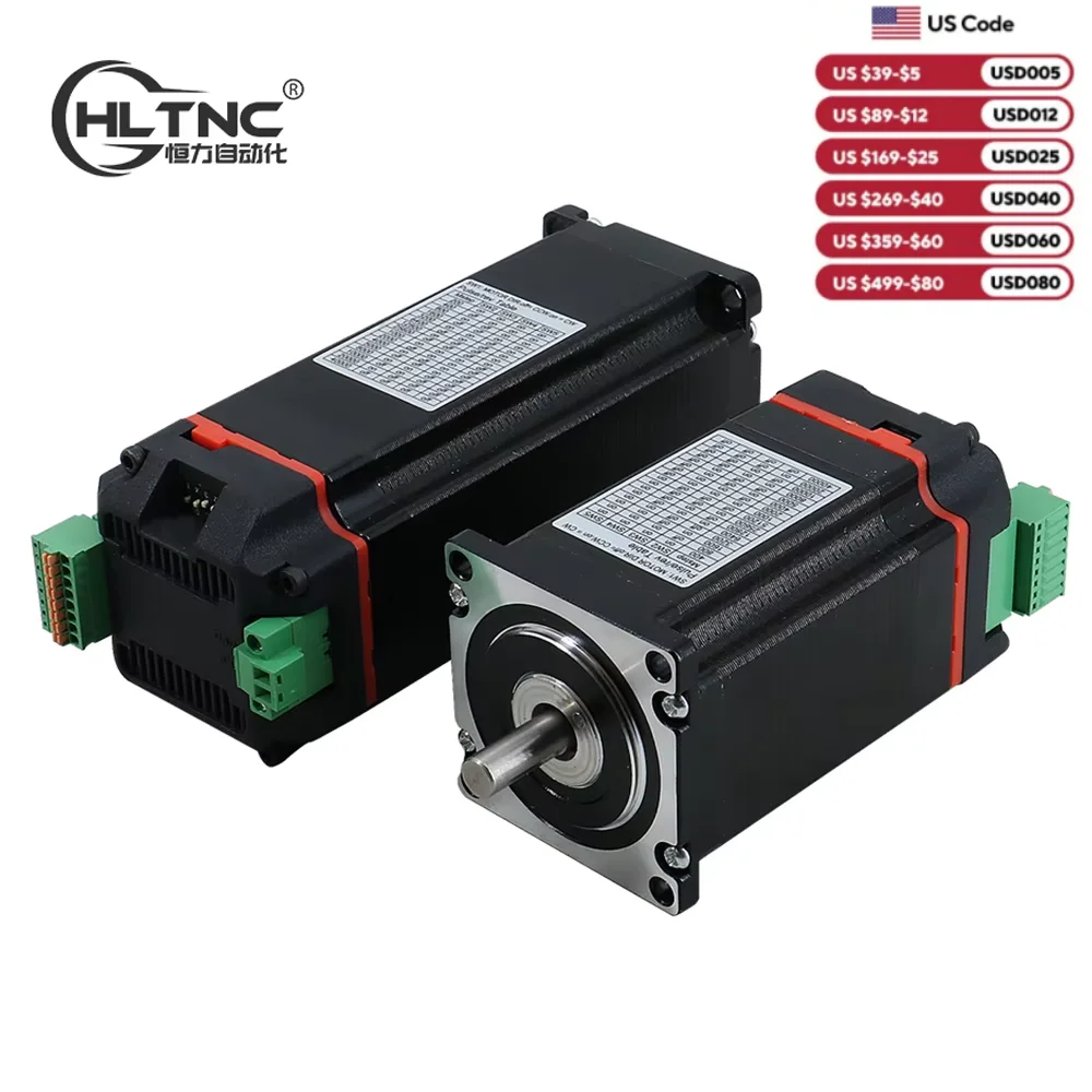 HLTNC Nema23 Closed Loop Stepper Motor 1.2n 2n 2.5n 3Nm Hybrid Integrated Servo Motor With Driver For 3D Printer CNC Engraver