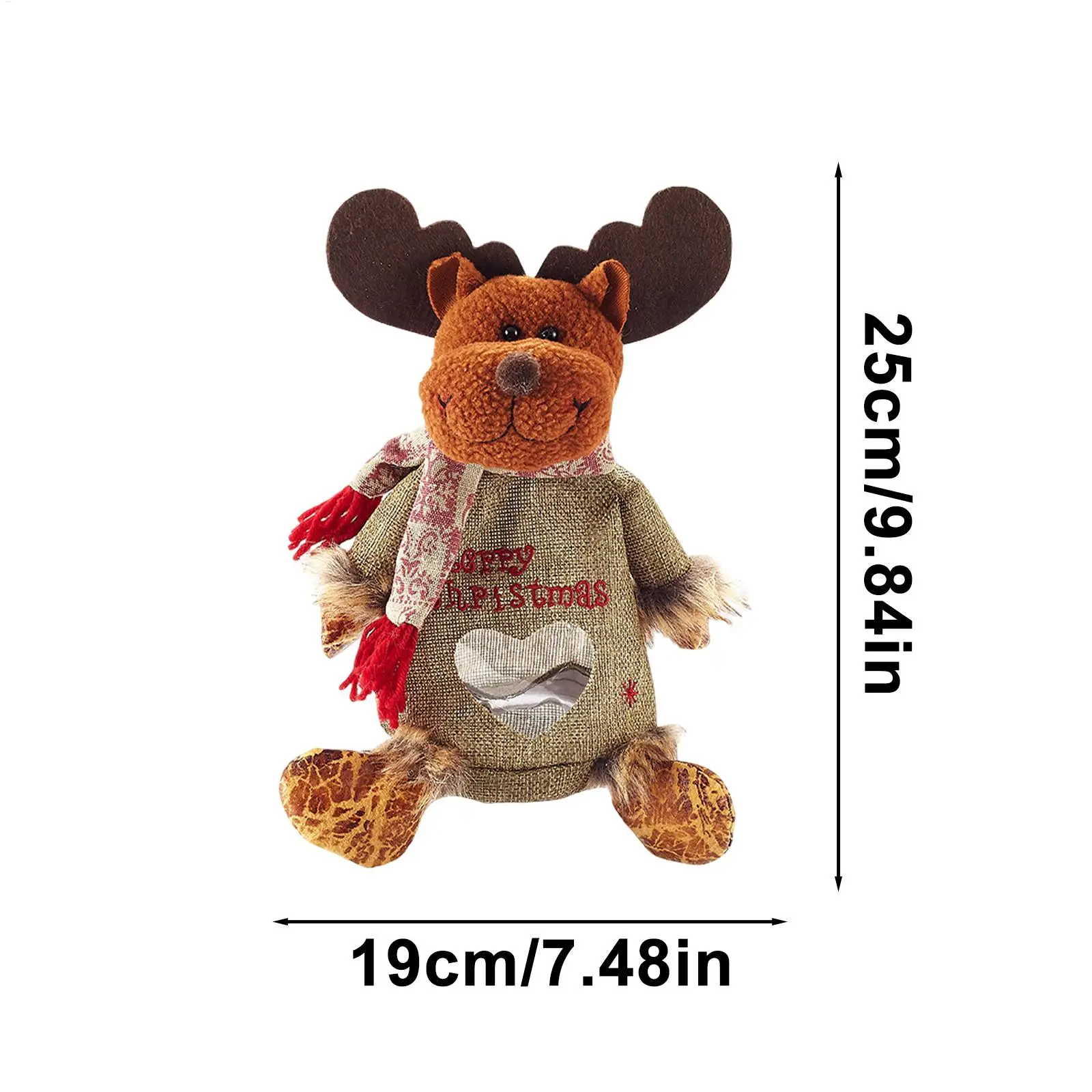 Weihnachten Puppe Stoff Geschenk Taschen Wiederverwendbare Leckerli Aufbewahrungstasche für Süßigkeiten Party Gefälligkeiten Äpfel Schneemann Weihnachtsmann Urlaub Party Dekor – Detail 15