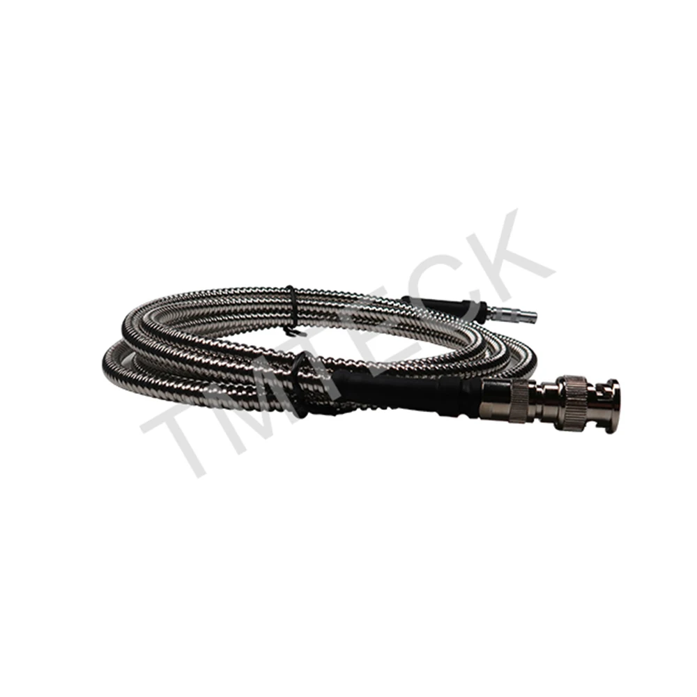 compatible with style lemo00-BNC flexible Stainless Steel Protection Shielding Ultrasonic Cable armored single cable