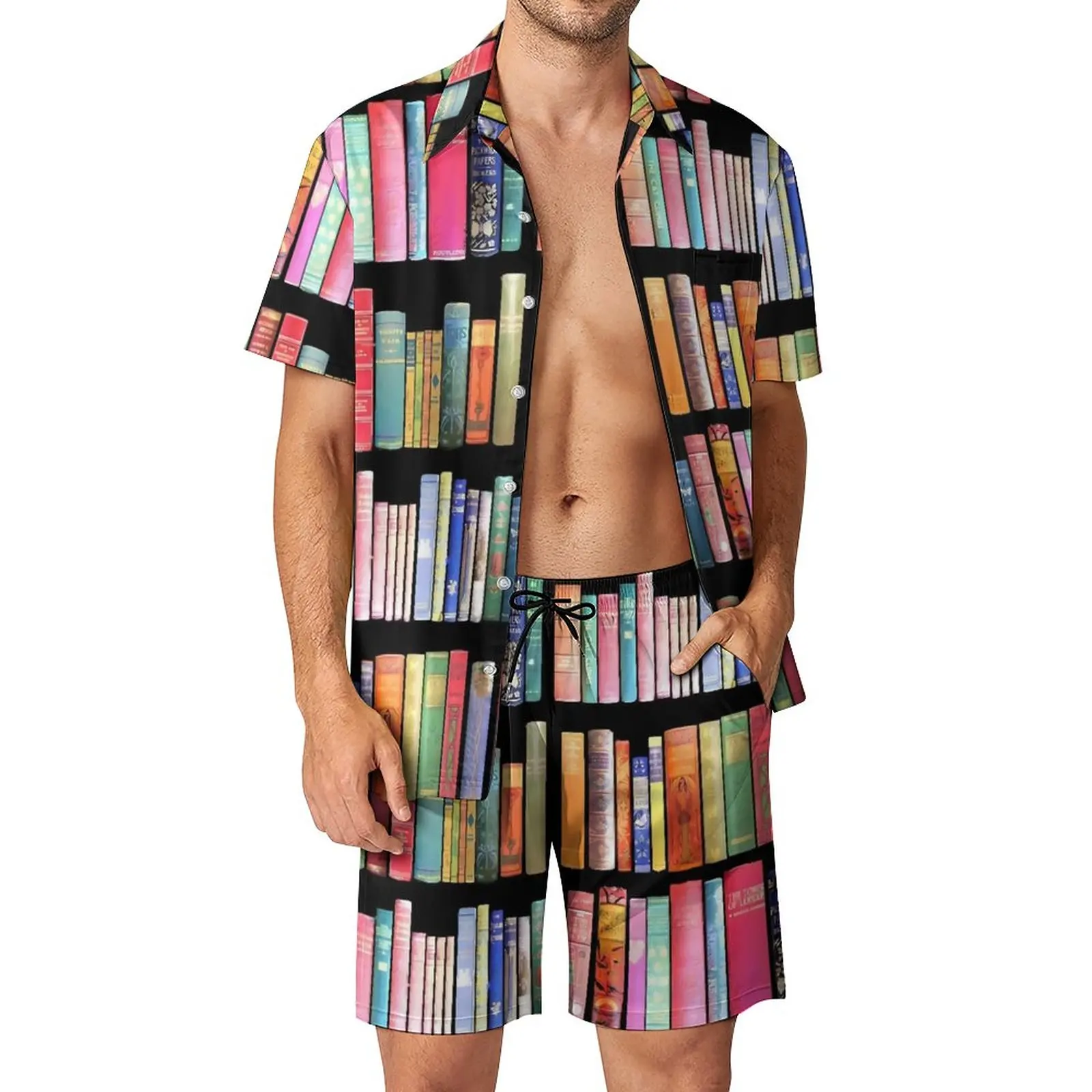 

Мужской комплект из шорт и рубашки, с коротким рукавом