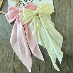 Elegant Bow Ribbon Hair Clip - Chic Hair Accessory & Gift (3 - Light Pink - Beige)