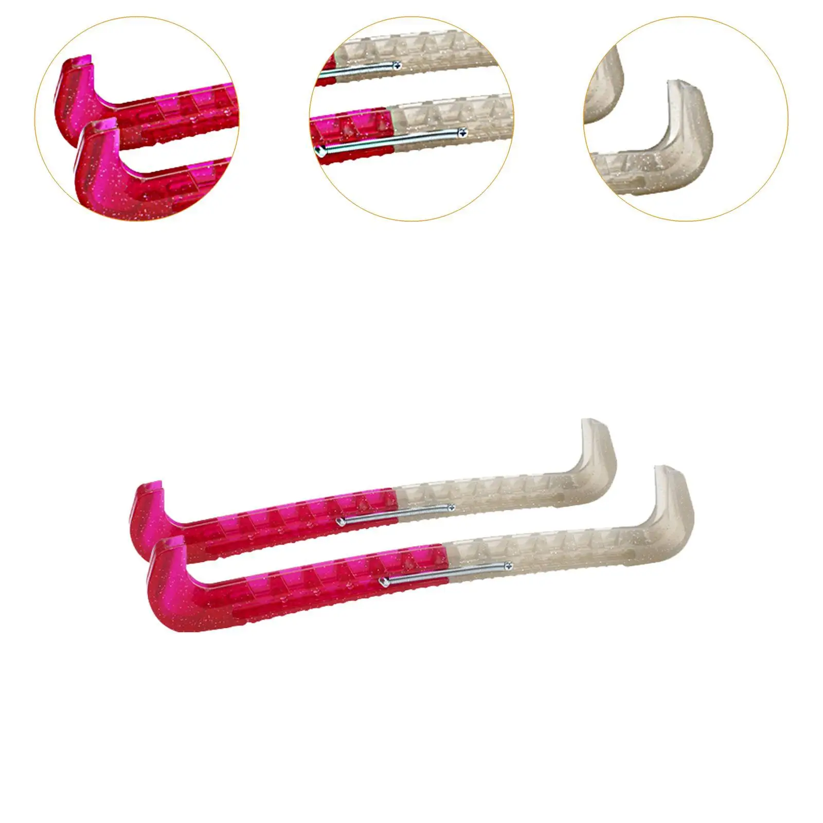 2Pcs Figure Ice Skate Guards Ice Skate Blade Covers for Winter Sports Women