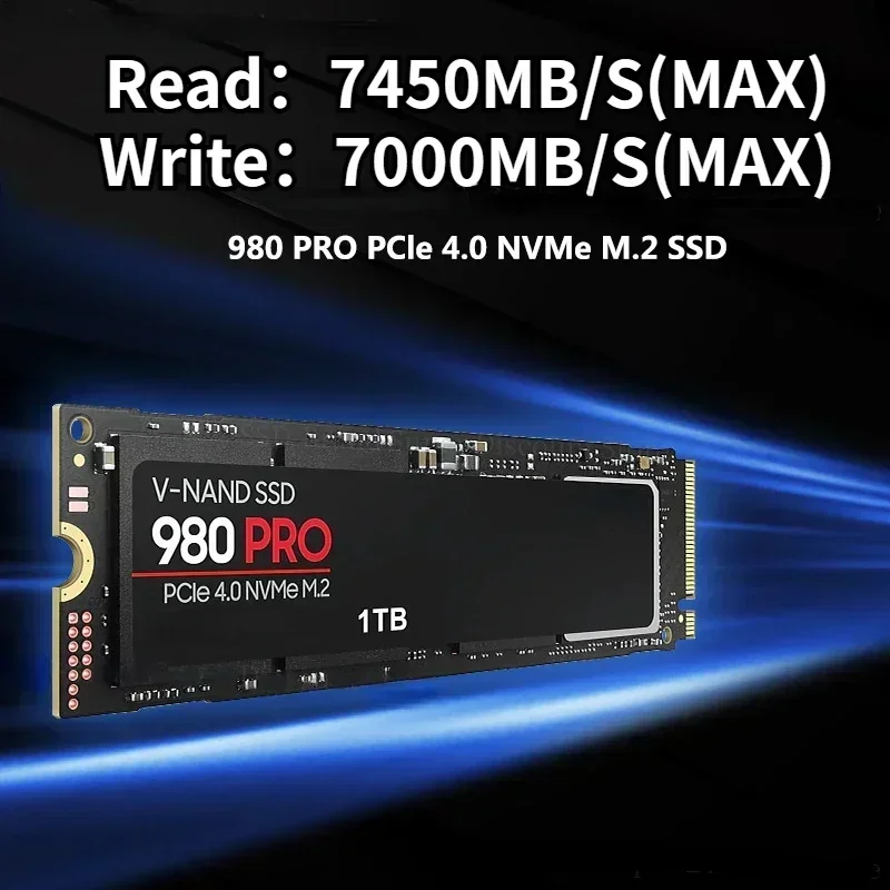 고속 NVMe SSD 하드디스크 (980 Pro M2 2280 SAM, 4TB/2TB/1TB 용량, PS5 및 노트북용)