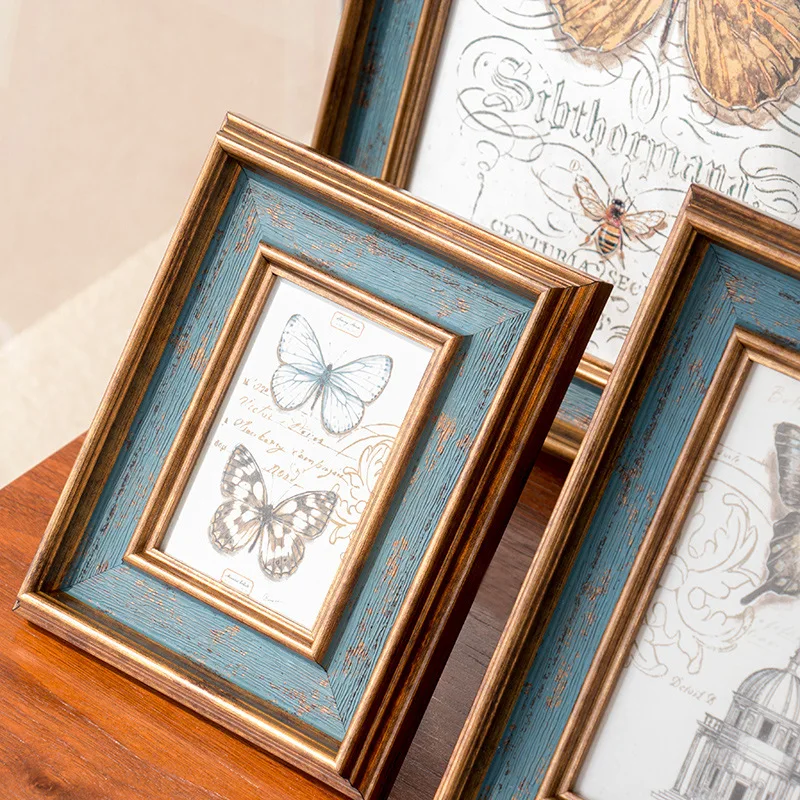 1 Pcs 아메리칸 스타일 사진 프레임 벽 교수형 레트로 크리 에이 티브 디스플레이 스탠드