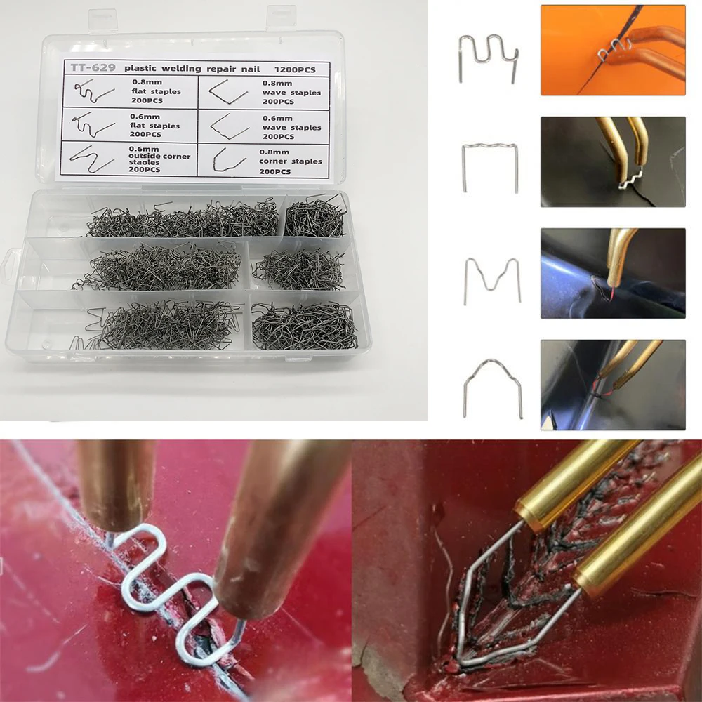 1200PCS Hot Stapler Staples For Plastic Welder Automotive Repair Welding Car Bumper Repair Welding Machine Tool Accessories 5