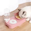 1 piece - Cat Bowl Double Bowl Dog Bowl Automatic Drinking Water for Dogs and Cats Feeding Double Bowl, Suitable for Pets 4