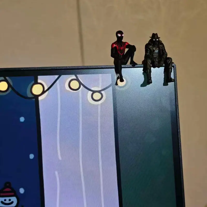 Spider-Man Venom & Batman Sitting Anime Figure - Desktop Ornament & Collectible Gift