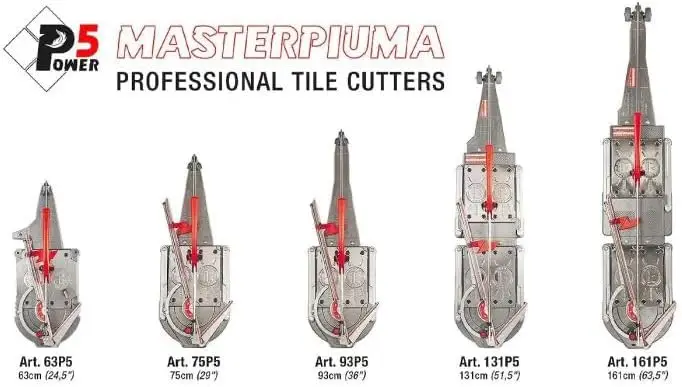 Montolit Masterpiuma 161P5 Power 5 Ergonomic Manual Tile Cutter 63.5"" (161Cm) Cutting Tool For Tough And Delicate Large Format 2