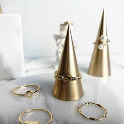 Elegant Metal Ring Holder Display Stand - Jewelry Photography Prop and Decoration Clip Stand (S)